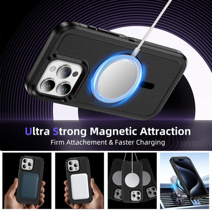 For iPhone 13 Pro Guard Magsafe Magnetic Ring Matte Phone Case(Black) - iPhone 13 Pro Cases by buy2fix | Online Shopping UK | buy2fix