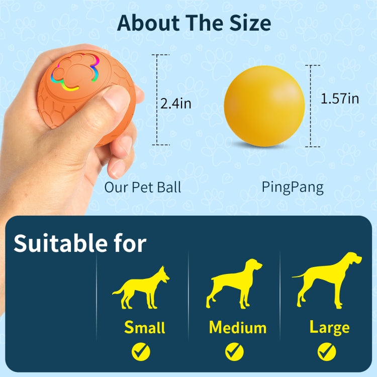 O5 Smart Pet Cat Toy Ball Luminous Yo-Yo Diameter 2.4 inches Standalone Version(Blue) - Rubber Silicone Toys by buy2fix | Online Shopping UK | buy2fix