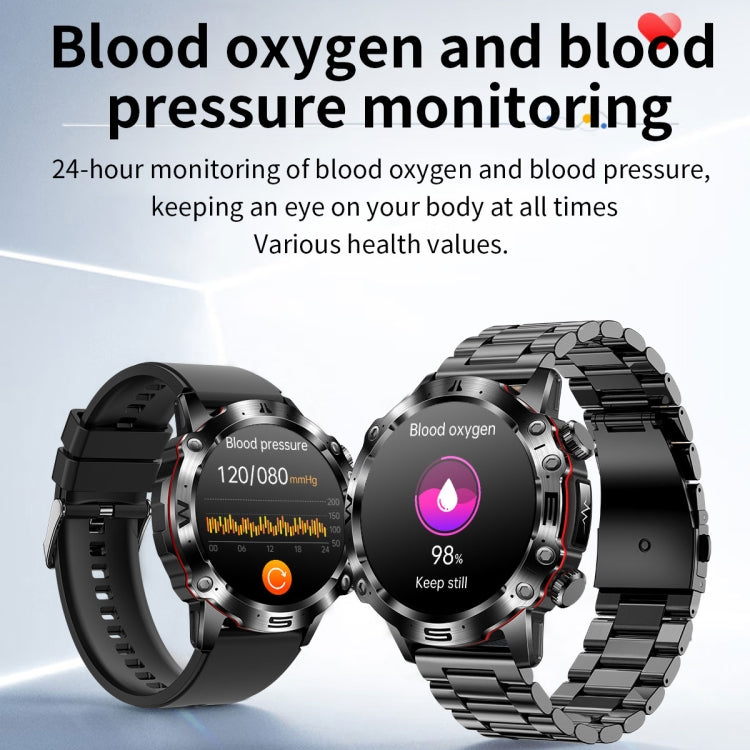 ET482 1.43 inch AMOLED Screen Sports Smart Watch Support Bluethooth Call /  ECG Function(Red Silicone Band) - Smart Watches by buy2fix | Online Shopping UK | buy2fix