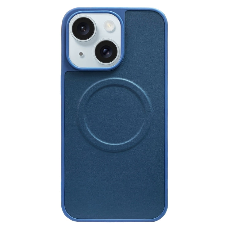 For iPhone 15 Plus 2 in 1 MagSafe Magnetic Silicone Leather Phone Case(Blue) - iPhone 15 Plus Cases by buy2fix | Online Shopping UK | buy2fix