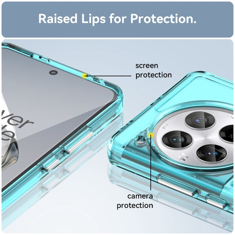 For OnePlus 12 Candy Series TPU Phone Case(Transparent Blue) - OnePlus Cases by buy2fix | Online Shopping UK | buy2fix