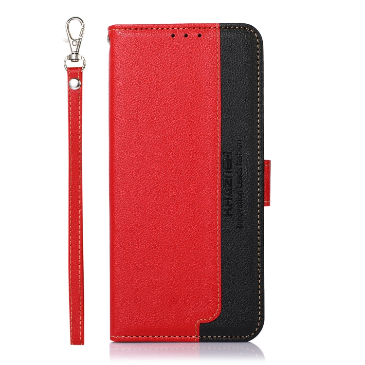 For Google Pixel 9 KHAZNEH Litchi Texture Leather RFID Phone Case(Red) - Google Cases by buy2fix | Online Shopping UK | buy2fix