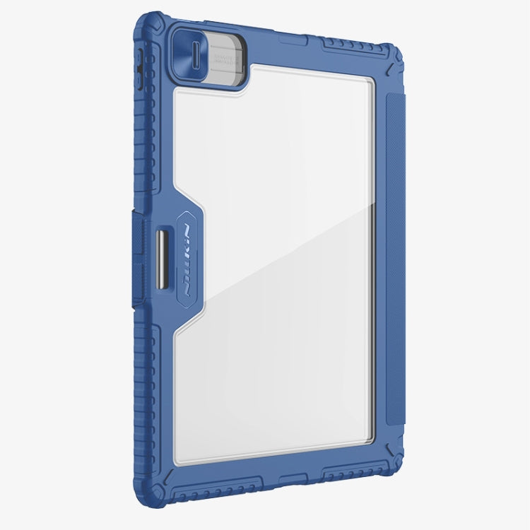 For iPad Pro 13 2024 NILLKIN Bumper Pro Multi-angle Folding Style Tablet Leather Case(Blue) - iPad Pro 13 2024 Cases by NILLKIN | Online Shopping UK | buy2fix