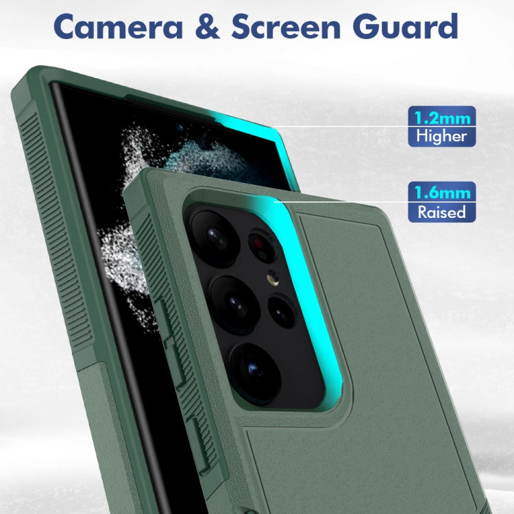 For Samsung Galaxy S23 Ultra 5G 2 in 1 PC + TPU Phone Case(Dark Green) - Galaxy S23 Ultra 5G Cases by buy2fix | Online Shopping UK | buy2fix