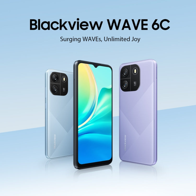 [HK Warehouse] Blackview WAVE 6C, 2GB+32GB, 6.5 inch Android 13 Unisoc SC9863A Octa Core up to 1.6GHz, Network: 4G, OTG(Black) - Blackview by Blackview | Online Shopping UK | buy2fix