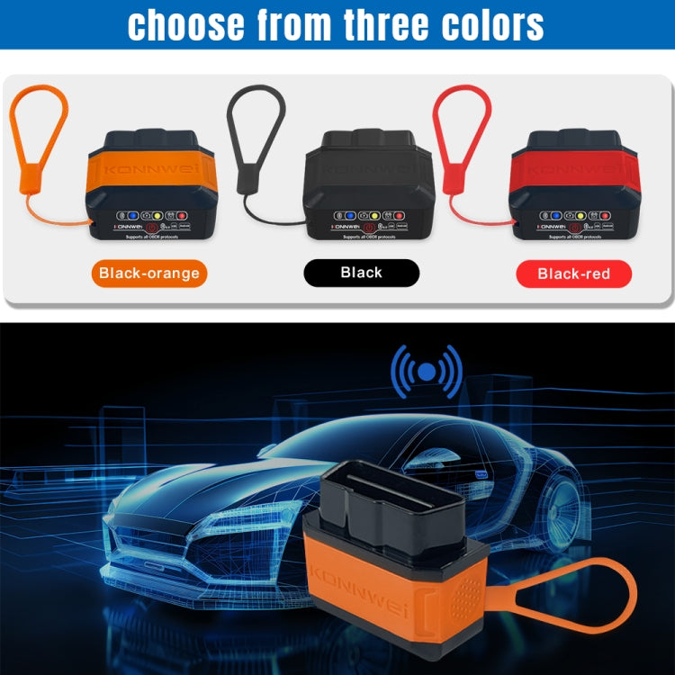 KONNWEI KW906 Bluetooth 5.0 Car OBD2 Scanner Support Android & iOS(Black) - Code Readers & Scan Tools by KONNWEI | Online Shopping UK | buy2fix