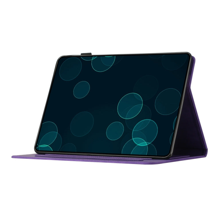 For Samsung Galaxy Tab S9 X710/X716B/X718U Coconut Tree Embossed Smart Leather Tablet Case(Purple) - Galaxy Tab S9 Cases by buy2fix | Online Shopping UK | buy2fix