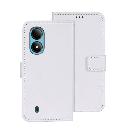 For ZTE Blade A33S idewei Crazy Horse Texture Leather Phone Case(White) - ZTE Cases by idewei | Online Shopping UK | buy2fix