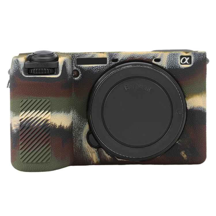 For Sony ILCE-6700 / A6700 Litchi Texture Soft Silicone Protective Case(Camouflage) - Protective Case by buy2fix | Online Shopping UK | buy2fix