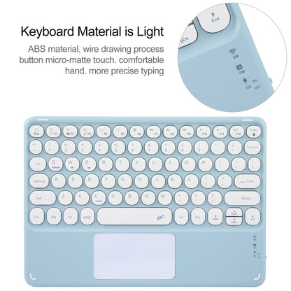 For Huawei MatePad Air 11.5 Round Button Bluetooth Keyboard Rotatable Holder Leather Case with Touchpad(Sky Blue) - Huawei Keyboard by buy2fix | Online Shopping UK | buy2fix