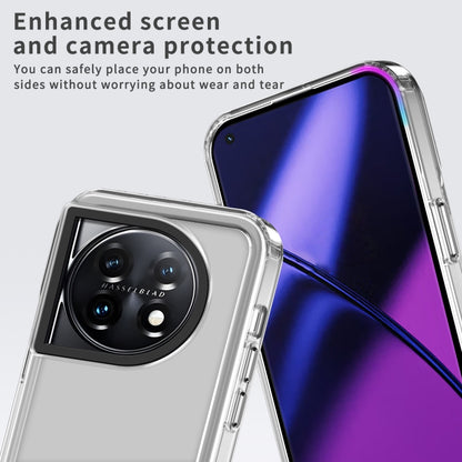 For OnePlus 11/11R/Ace 2 Transparent Acrylic + TPU Shockproof Phone Case(Transparent Purple) - OnePlus Cases by buy2fix | Online Shopping UK | buy2fix