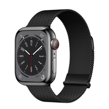 For Apple Watch Series 7 45mm ZGA Milanese Magnetic Metal Watch Band(Black) - Watch Bands by ZGA | Online Shopping UK | buy2fix