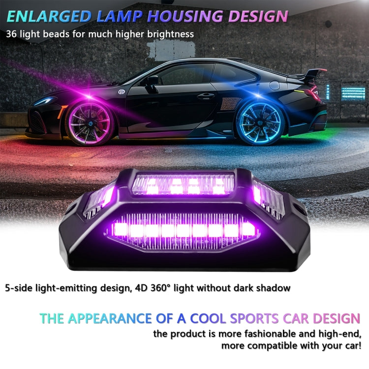 6 in 1 G6 RGB Colorful Car Chassis Light LED Music Atmosphere Light With 4-Button Remote Control - Atmosphere lights by buy2fix | Online Shopping UK | buy2fix