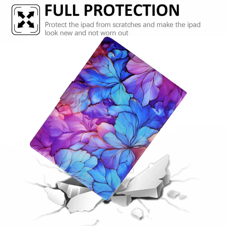 For Lenovo Tab M11/ Xiaoxin Pad 11 2024 Voltage Painted Smart Leather Tablet Case(Petals) - Lenovo by buy2fix | Online Shopping UK | buy2fix