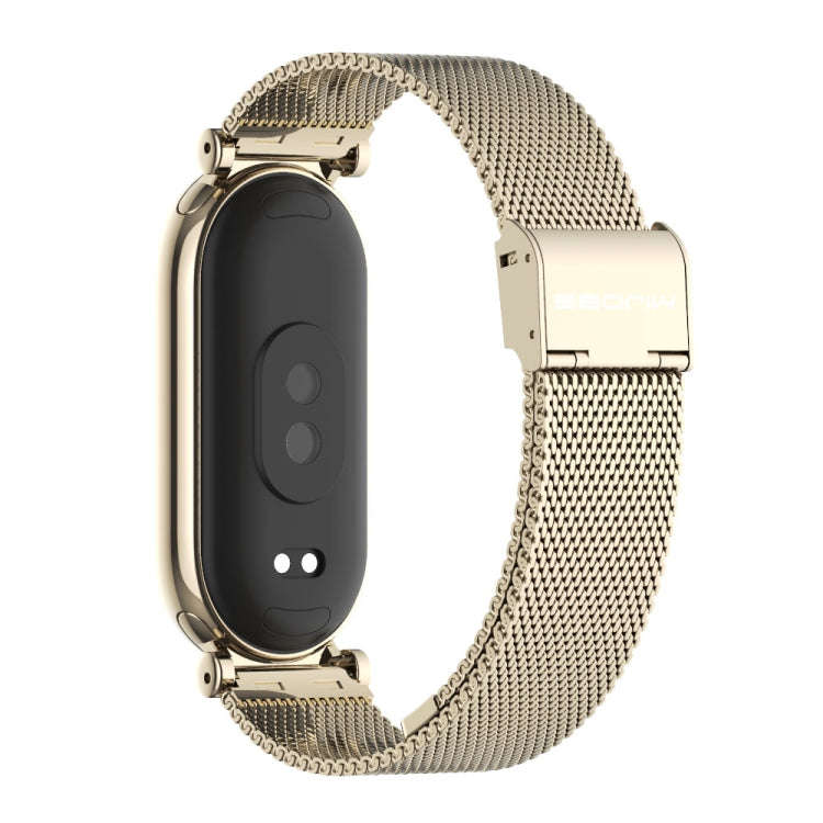 For Xiaomi Mi Band 8 / 9 / 9 NFC Mijobs GT4 Milan Buckle Metal Watch Band(Light Gold) - Watch Bands by MIJOBS | Online Shopping UK | buy2fix