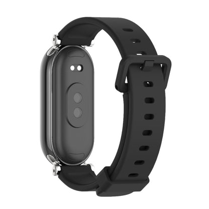 For Xiaomi Mi Band 8 / 9 / 9 NFC Mijobs GT4 Silicone Breathable Watch Band(Black Silver) - Watch Bands by MIJOBS | Online Shopping UK | buy2fix