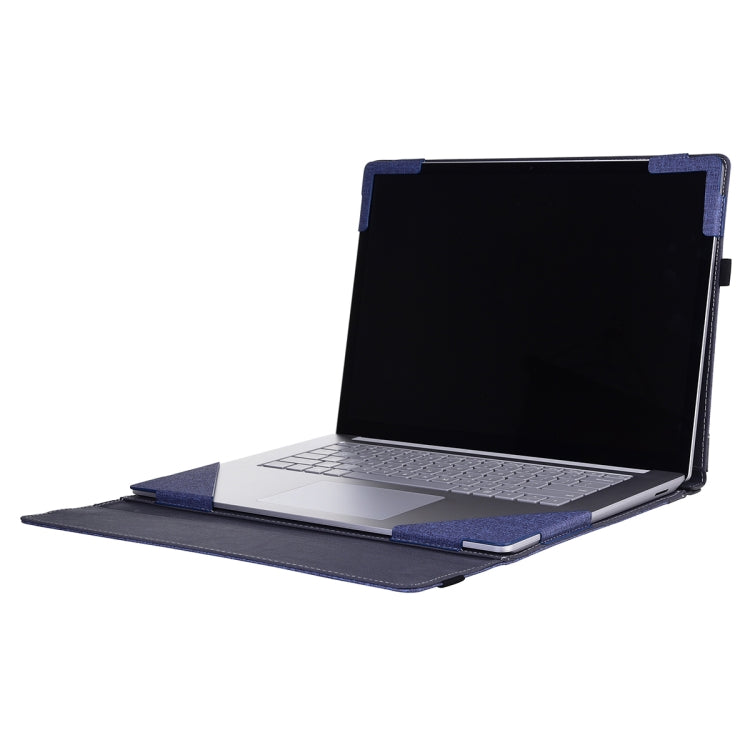 For Lenovo ThinkPad X1 Carbon Gen 11 Cloth Texture Laptop Leather Protective Case(Deep Blue) - Other by buy2fix | Online Shopping UK | buy2fix