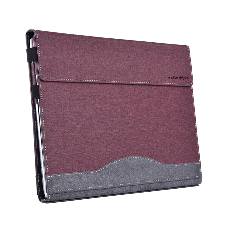 For Lenovo ThinkPad X1 Carbon 14 Gen 5 Cloth Texture Laptop Leather Protective Case(Wine Red) - Other by buy2fix | Online Shopping UK | buy2fix