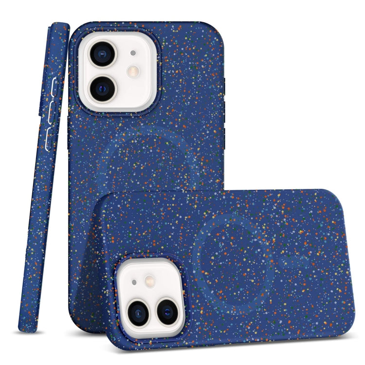 For iPhone 12 / 12 Pro Colorful Frosted Magsafe PC Hybrid TPU Phone Case(Blue) - iPhone 12 / 12 Pro Cases by buy2fix | Online Shopping UK | buy2fix