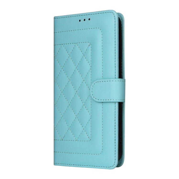 For Google Pixel 9 Pro Diamond Lattice Leather Flip Phone Case(Mint Green) - Google Cases by buy2fix | Online Shopping UK | buy2fix