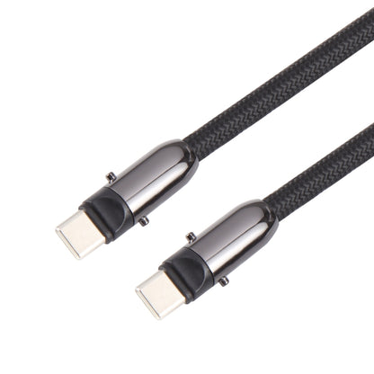 Type-C to Type-C Braid Data Cable Phone Anti-lost Crossbody Lanyard, Length: 1.2m(Black) - USB-C & Type-C Cable by buy2fix | Online Shopping UK | buy2fix