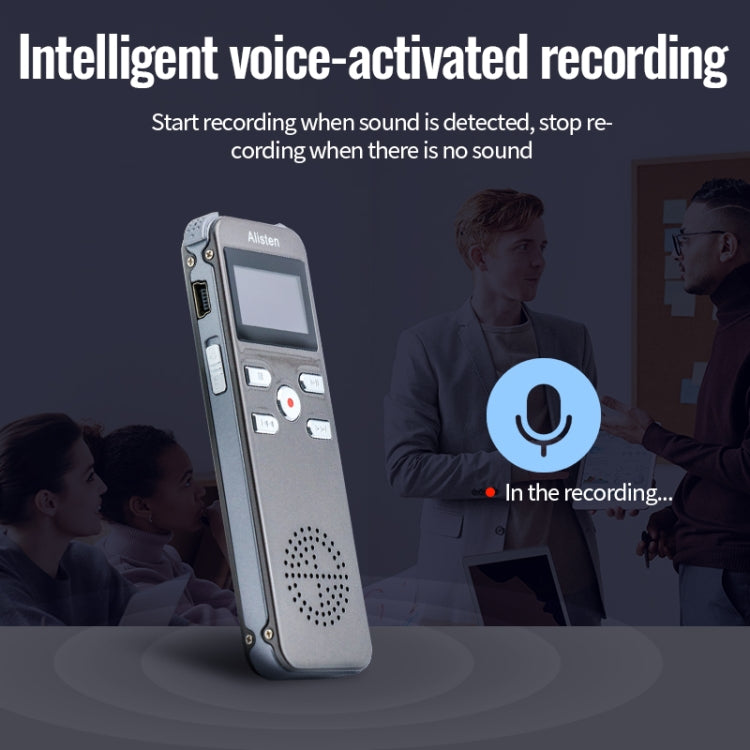 JNN X26 Mini Portable Voice Recorder with OLED Screen, Memory:16GB(Metal Gray) - Recording Pen by JNN | Online Shopping UK | buy2fix