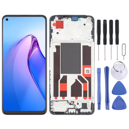 For OPPO Reno8 5G Original AMOLED LCD Screen Digitizer Full Assembly with Frame - LCD Screen by buy2fix | Online Shopping UK | buy2fix