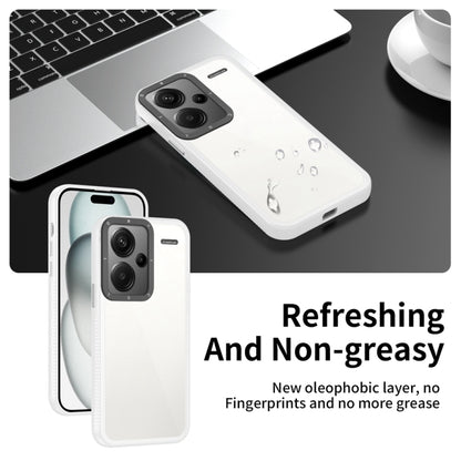 For Xiaomi Redmi Note 13 Pro+ 5G Frame Two Color Lens Ring TPU Phone Case(Transparent) - Note 13 Pro+ Cases by buy2fix | Online Shopping UK | buy2fix