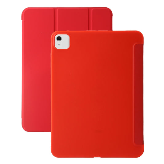 For iPad Air 11 2024 Three-fold Holder Flip Tablet Leather Case(Red) - iPad Air 11 2024 Cases by buy2fix | Online Shopping UK | buy2fix