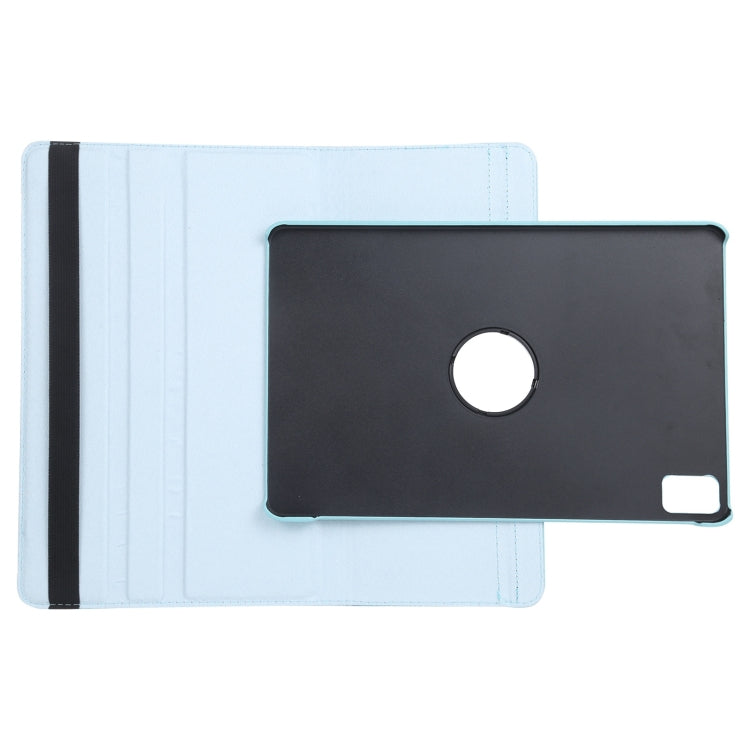 For iPad Air 13 2024 360 Degree Rotation Litchi Texture Leather Tablet Case with Holder(Sky Blue) - iPad Air 13 2024 Cases by buy2fix | Online Shopping UK | buy2fix