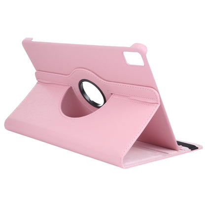 For iPad Air 13 2024 360 Degree Rotation Litchi Texture Leather Tablet Case with Holder(Pink) - iPad Air 13 2024 Cases by buy2fix | Online Shopping UK | buy2fix