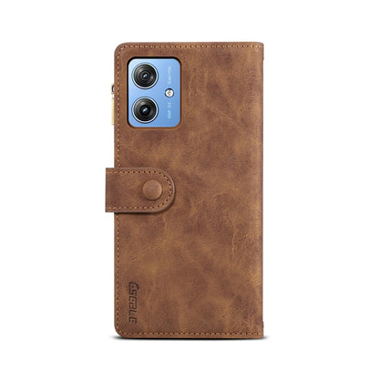 For Motorola Moto G54 Power 5G ESEBLE Retro Frosted RFID Leather Phone Case(Brown) - Motorola Cases by ESEBLE | Online Shopping UK | buy2fix