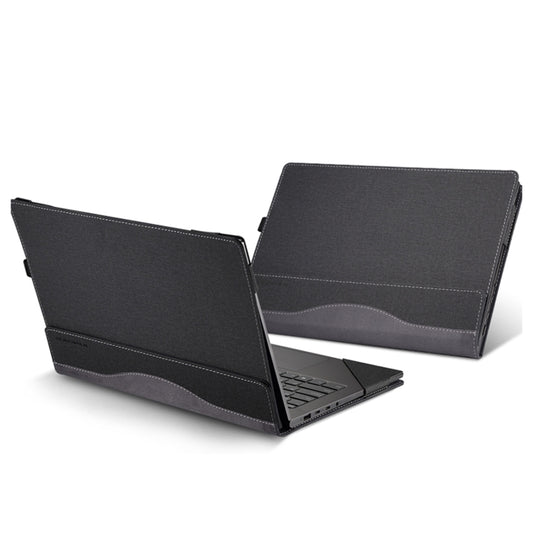 For HP Pavilion Book Pro 16 16 inch 16-ab Leather Laptop Shockproof Protective Case(Black) - 15.6 - 17 inch by buy2fix | Online Shopping UK | buy2fix