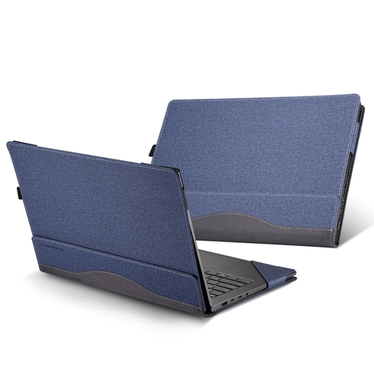 For HP Spectre x360 15-df / 15-ch Leather Laptop Shockproof Protective Case(Dark Blue) - Screen & Keyboard Cover by buy2fix | Online Shopping UK | buy2fix