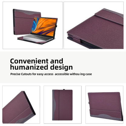 For HP Elitebook 840 G7 / 845 G7 / G8 Leather Laptop Shockproof Protective Case(Wine Red) - Screen & Keyboard Cover by buy2fix | Online Shopping UK | buy2fix