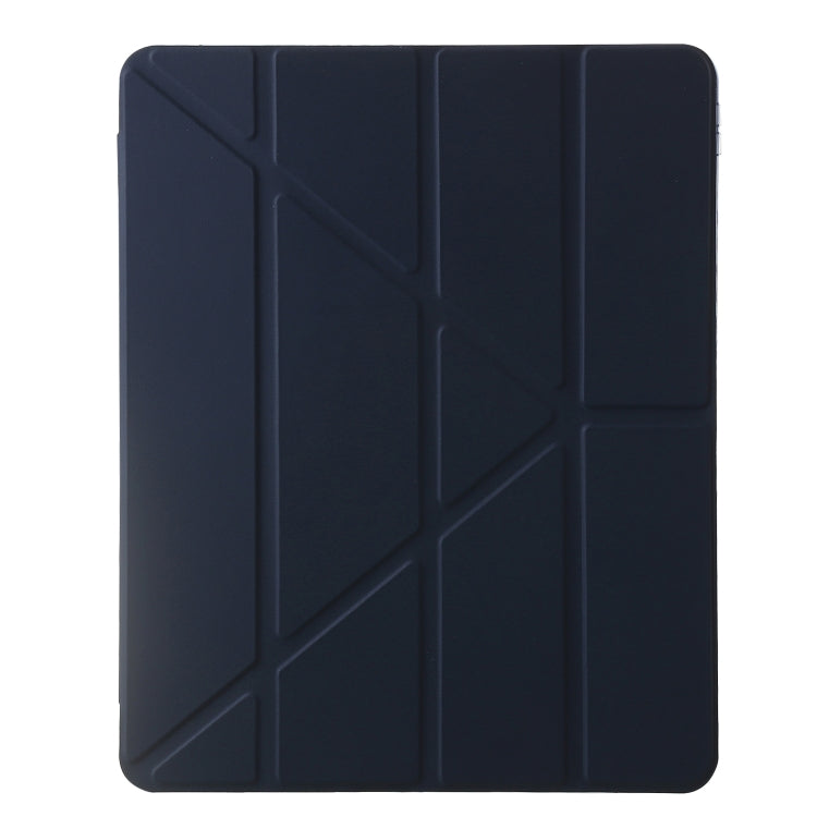 For iPad Pro 13 2024 Clear Acrylic Deformation Leather Tablet Case(Dark Blue) - iPad Pro 13 2024 Cases by buy2fix | Online Shopping UK | buy2fix