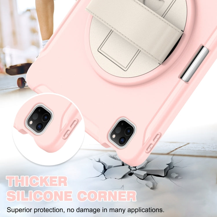 For iPad Air 11 2024 Spider Wheel Silicone Hybrid PC Tablet Case(Cherry Blossoms Pink) - iPad Air 11 2024 Cases by buy2fix | Online Shopping UK | buy2fix