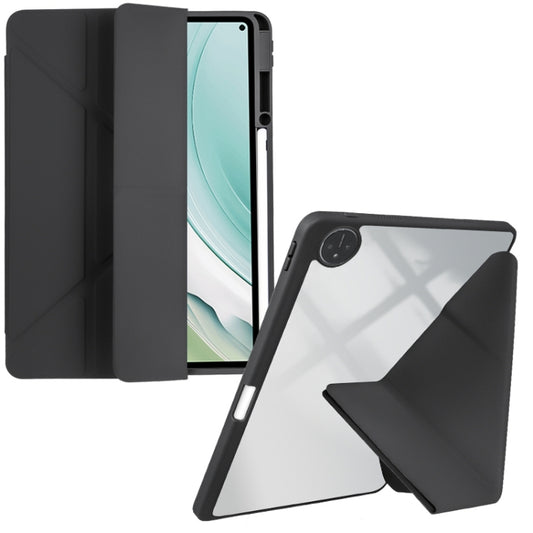 For Huawei MatePad Pro 11 2022 / 2024 Clear Acrylic Deformation Leather Tablet Case(Black) - Huawei by buy2fix | Online Shopping UK | buy2fix