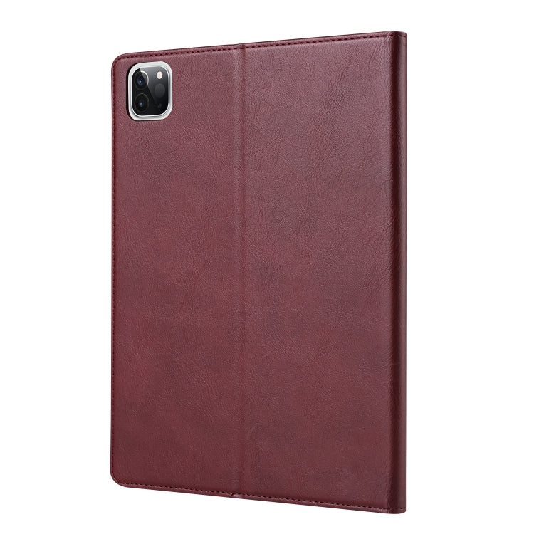 For iPad Pro 13 2024 Knead Skin Texture Horizontal Flip Leather Smart Tablet Case(Wine Red) - iPad Pro 13 2024 Cases by buy2fix | Online Shopping UK | buy2fix