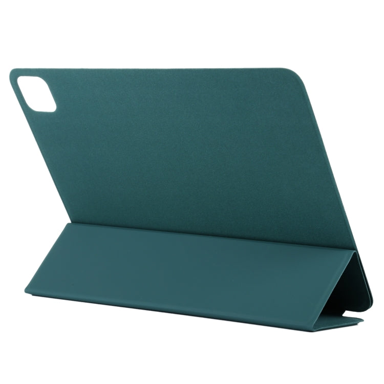 For iPad Pro 11 2024 Double-sided Clip Non-buckle Magnetic PU Smart Tablet Case(Dark Green) - iPad Pro 11 2024 Cases by buy2fix | Online Shopping UK | buy2fix