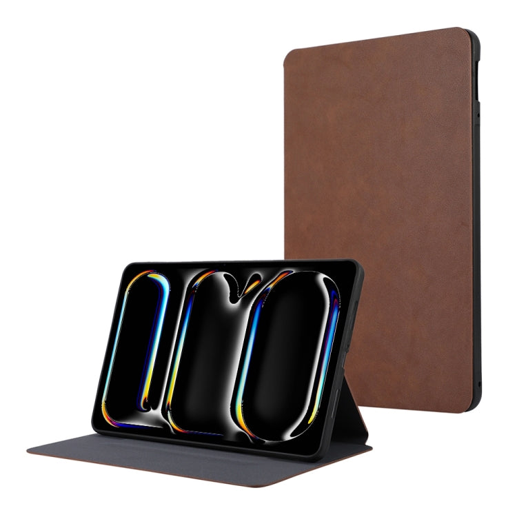 For iPad Pro 11 2024 TPU Flip Tablet Protective Leather Case(Brown) - iPad Pro 11 2024 Cases by buy2fix | Online Shopping UK | buy2fix