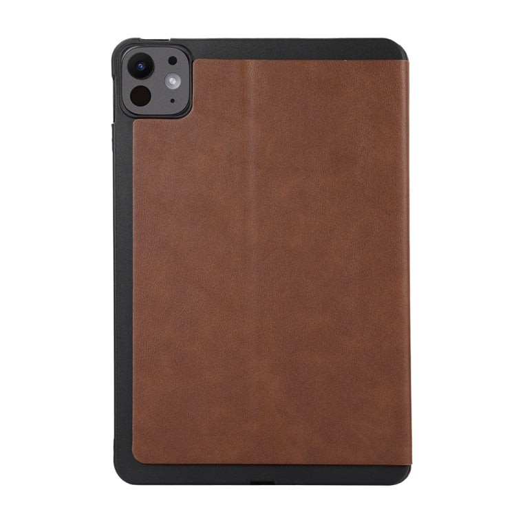 For iPad Pro 11 2024 TPU Flip Tablet Protective Leather Case(Brown) - iPad Pro 11 2024 Cases by buy2fix | Online Shopping UK | buy2fix