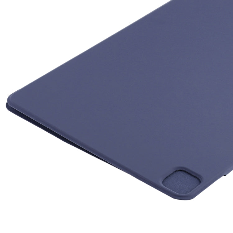 For iPad Pro 13 2024 Double-sided Clip Fixed Buckle Magnetic PU Leather Smart Tablet Case(Dark Blue) - iPad Pro 13 2024 Cases by buy2fix | Online Shopping UK | buy2fix