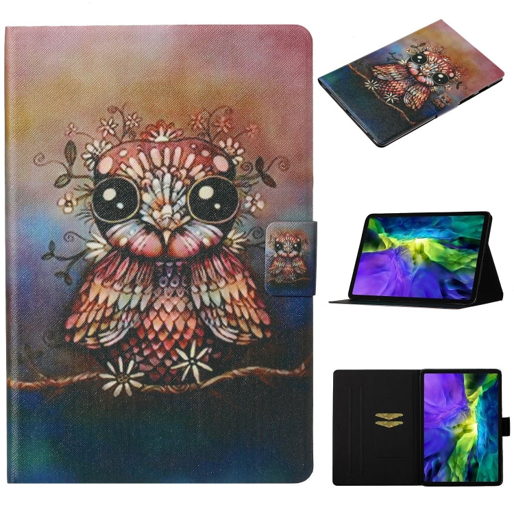 For iPad Pro 11 2024 Voltage Coloured Drawing Smart Leather Tablet Case(Owl) - iPad Pro 11 2024 Cases by buy2fix | Online Shopping UK | buy2fix