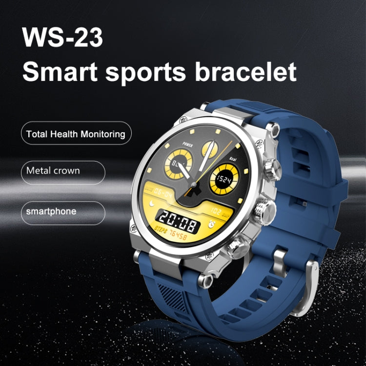 WS-23 1.52 inch IP67 Sport Smart Watch, Support Bluetooth Call / Sleep / Blood Oxygen / Heart Rate / Blood Pressure Health Monitor(Grey+Green) - Smart Watches by buy2fix | Online Shopping UK | buy2fix