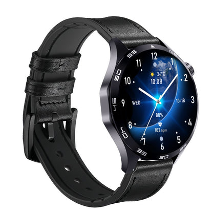 WS-26 1.52 inch IP67 Sport Smart Watch Support Bluetooth Call / Sleep / Blood Oxygen / Heart Rate / Blood Pressure Health Monitor, Leather Strap(Black) - Smart Watches by buy2fix | Online Shopping UK | buy2fix