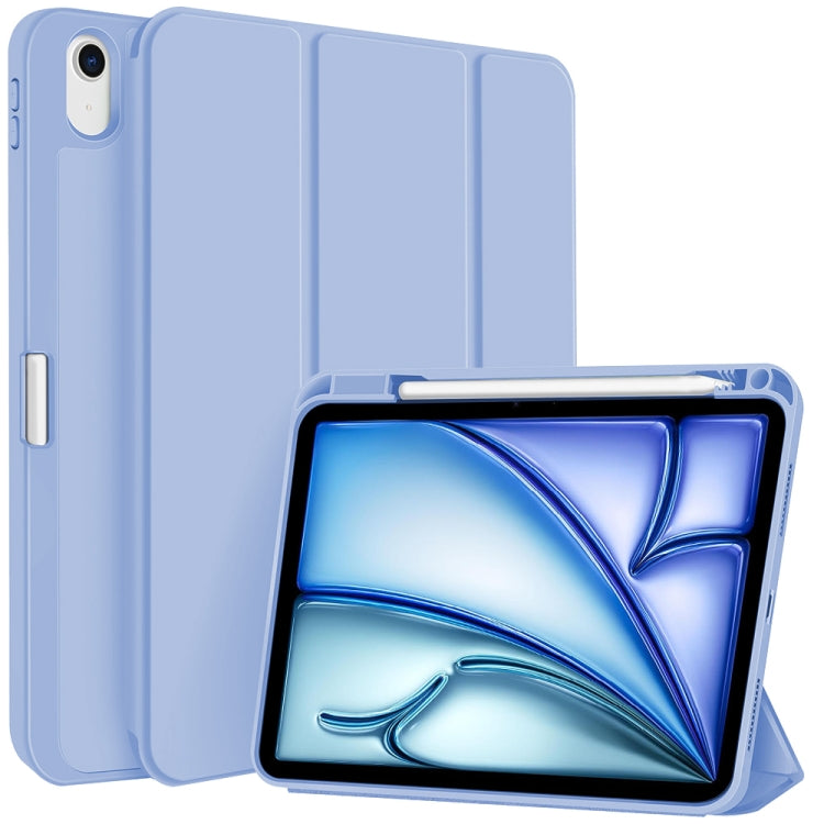 For iPad Air 11 2025 / 2024 3-fold TPU Smart Leather Tablet Case with Pen Slot(Ice Blue) - iPad Air 11 2025 / 2024 Cases by buy2fix | Online Shopping UK | buy2fix