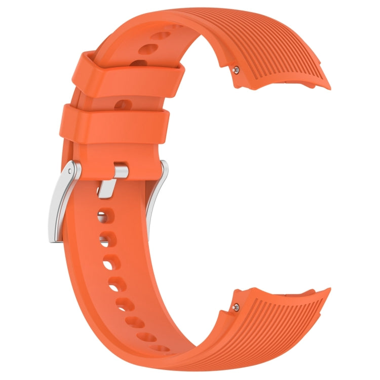 For OPPO Watch X / OnePlus Watch 2 Vertical Texture Silicone Watch Band(Orange) - Watch Bands by buy2fix | Online Shopping UK | buy2fix