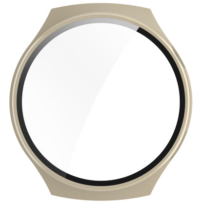 For Huawei Watch 4 Pro Space Edition PC + Curved Glass Film Integrated Watch Protective Case(Ivory White) - Watch Cases by buy2fix | Online Shopping UK | buy2fix