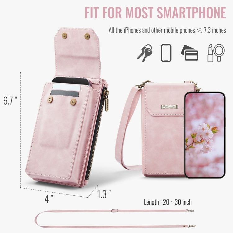 CaseMe Me40 Vertical Multifunctional Shoulder Crossbody Phone Bag(Pink) -  by CaseMe | Online Shopping UK | buy2fix